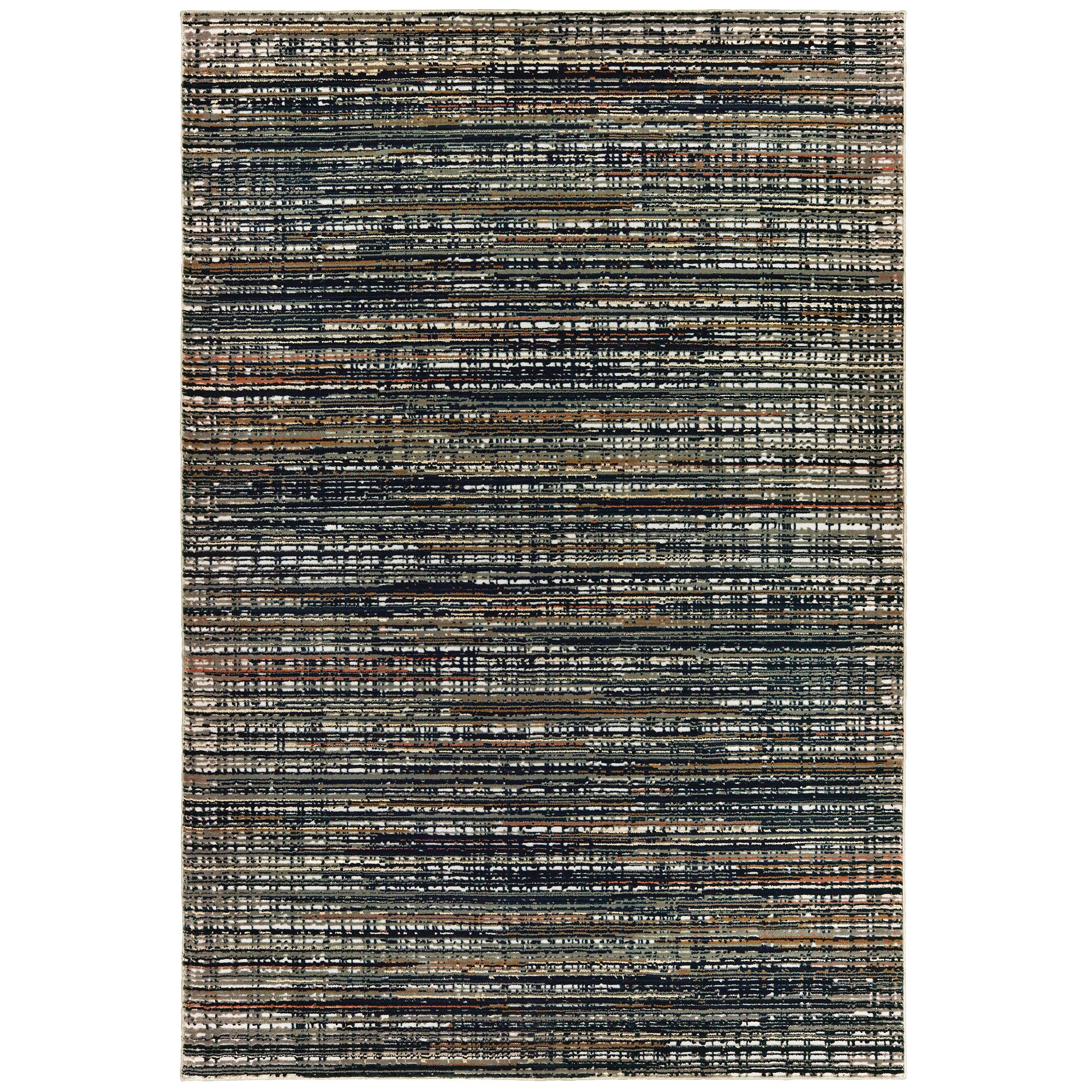Bowen 1332H Black Stripe Rug