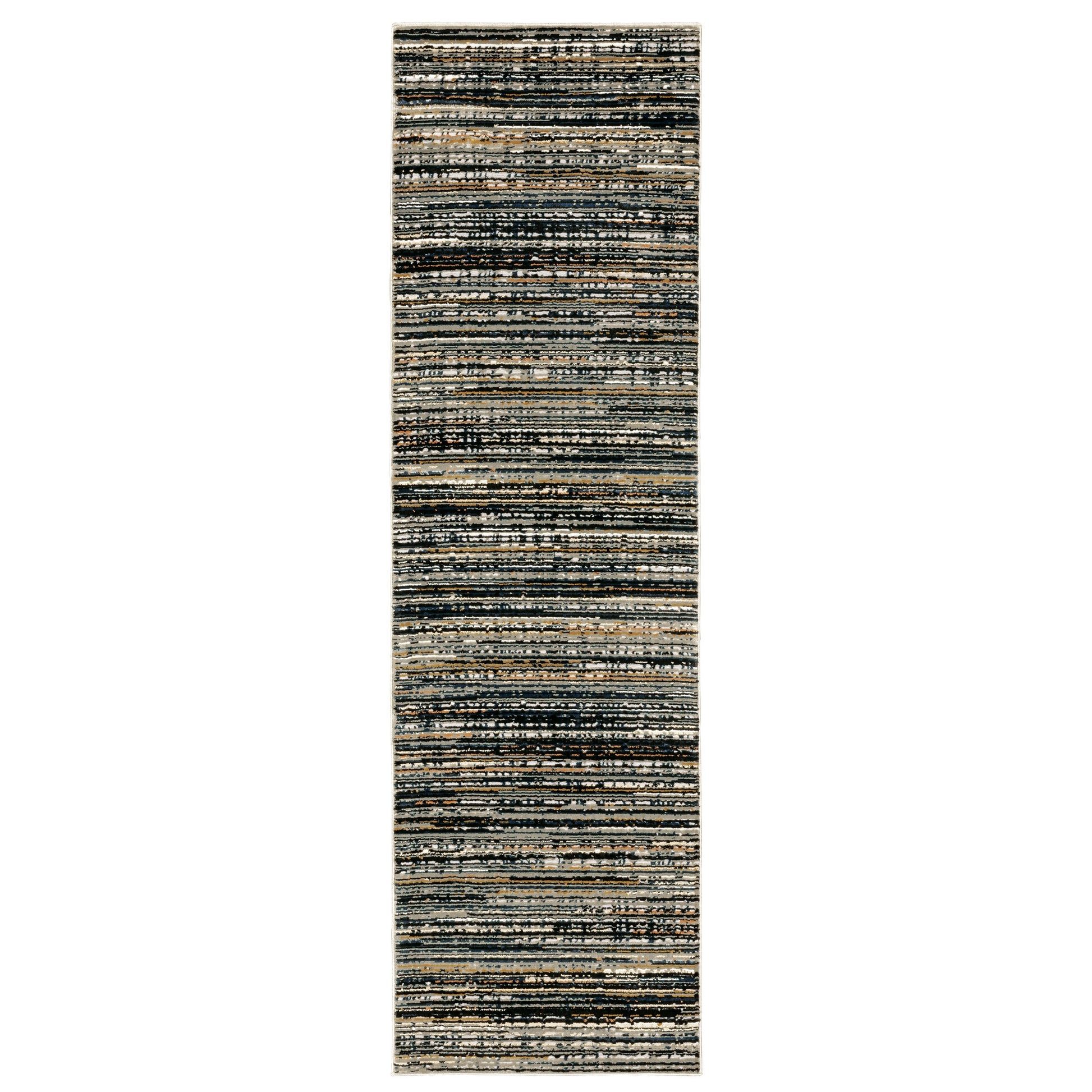 Bowen 1332H Black Stripe Rug