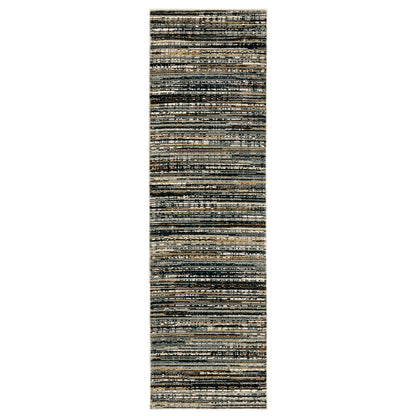 Bowen 1332H Black Stripe Rug