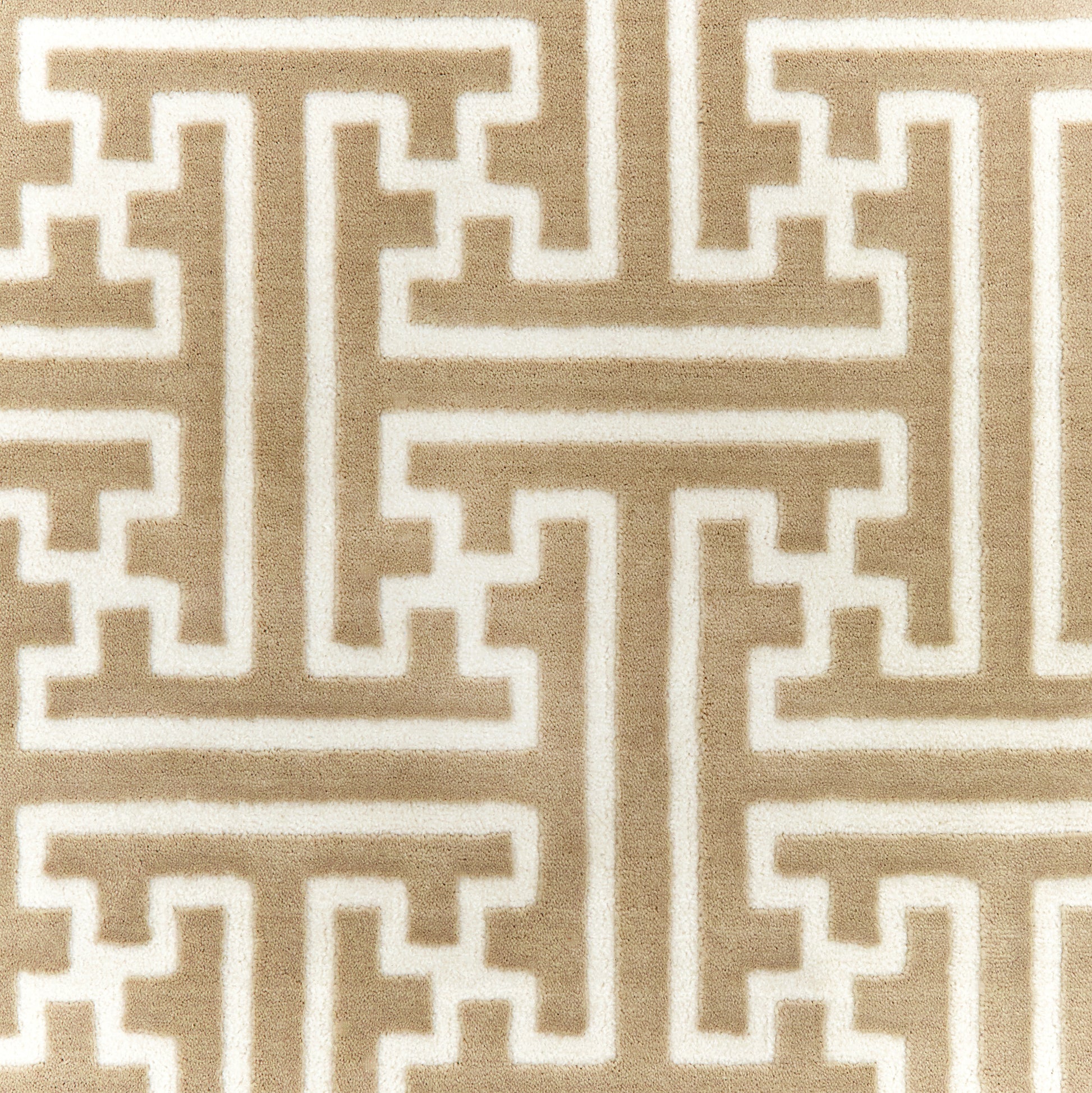 Bowen Geometric Gold/ Ivory Cut Pile Rug