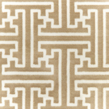 Bowen Geometric Gold/ Ivory Cut Pile Rug