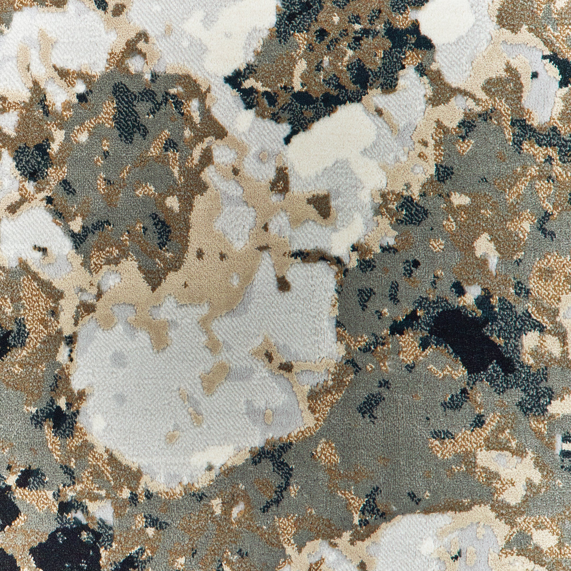 Bowen Abstract Navy/ Gold Cut Pile Rug