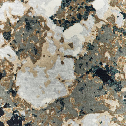Bowen Abstract Navy/ Gold Cut Pile Rug