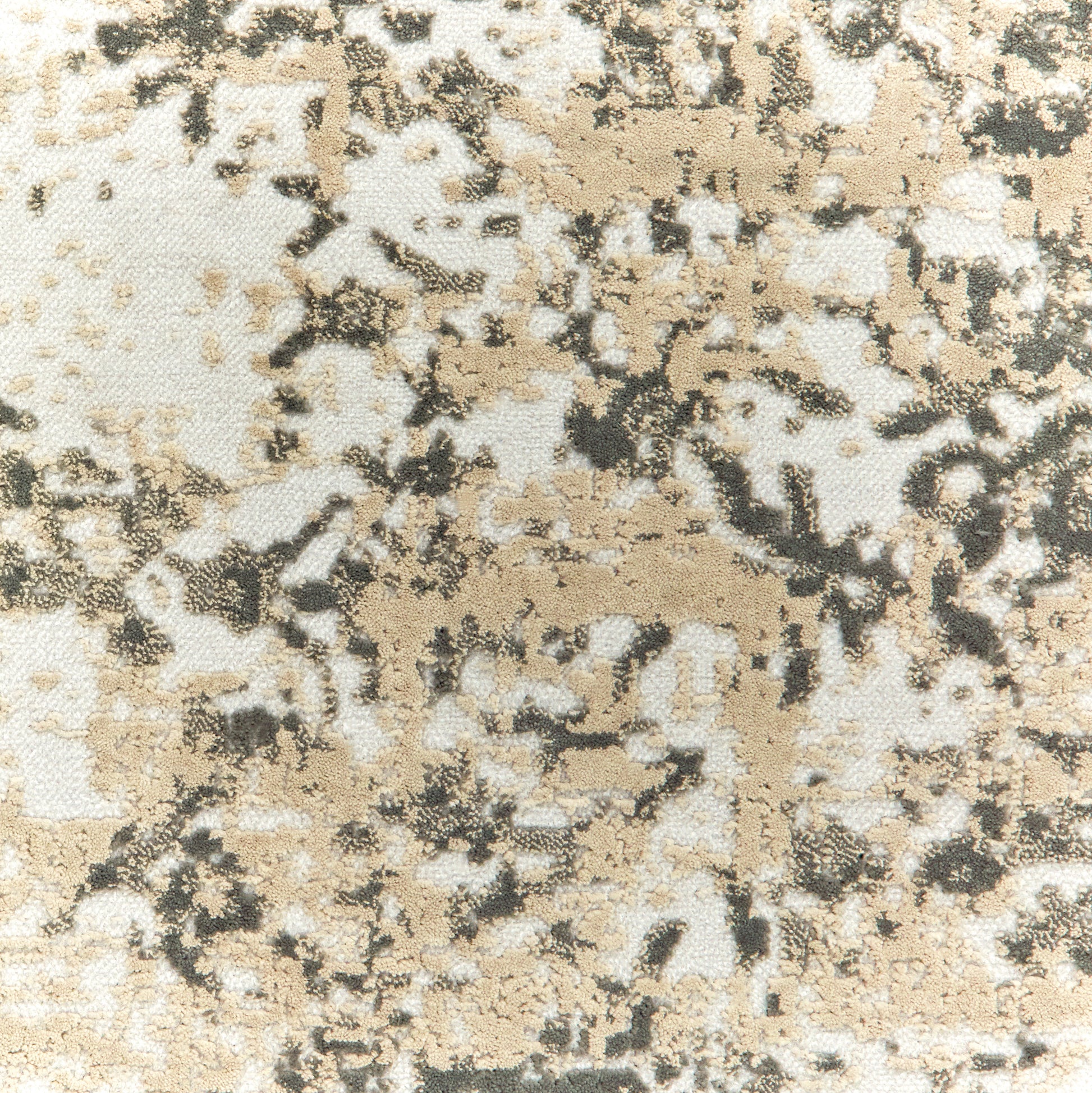 Bowen Distressed Grey/ Gold Botanical Cut Pile Rug