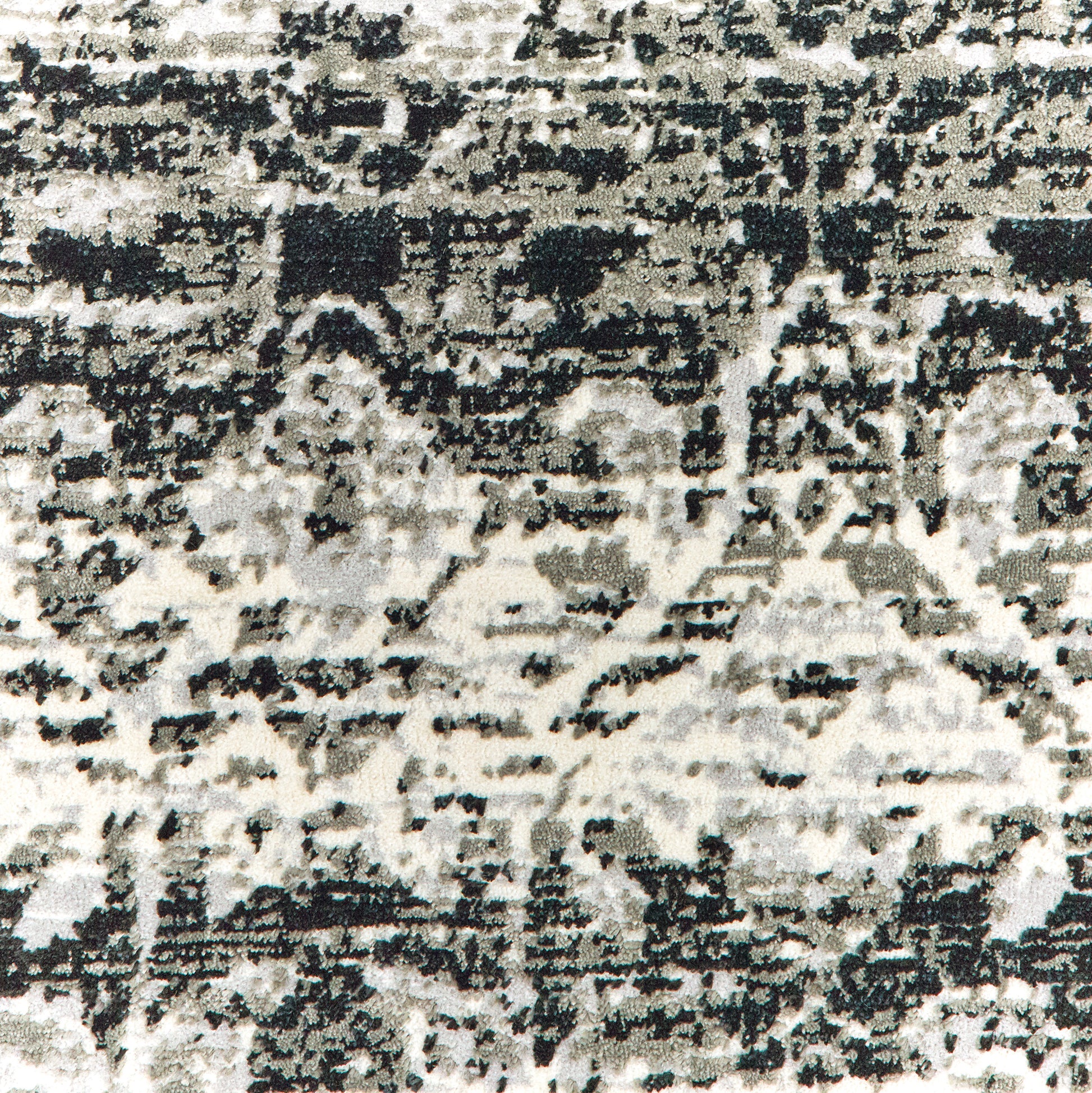 Bowen Abstract Grey/ Ivory Distressed Cut Pile Rug