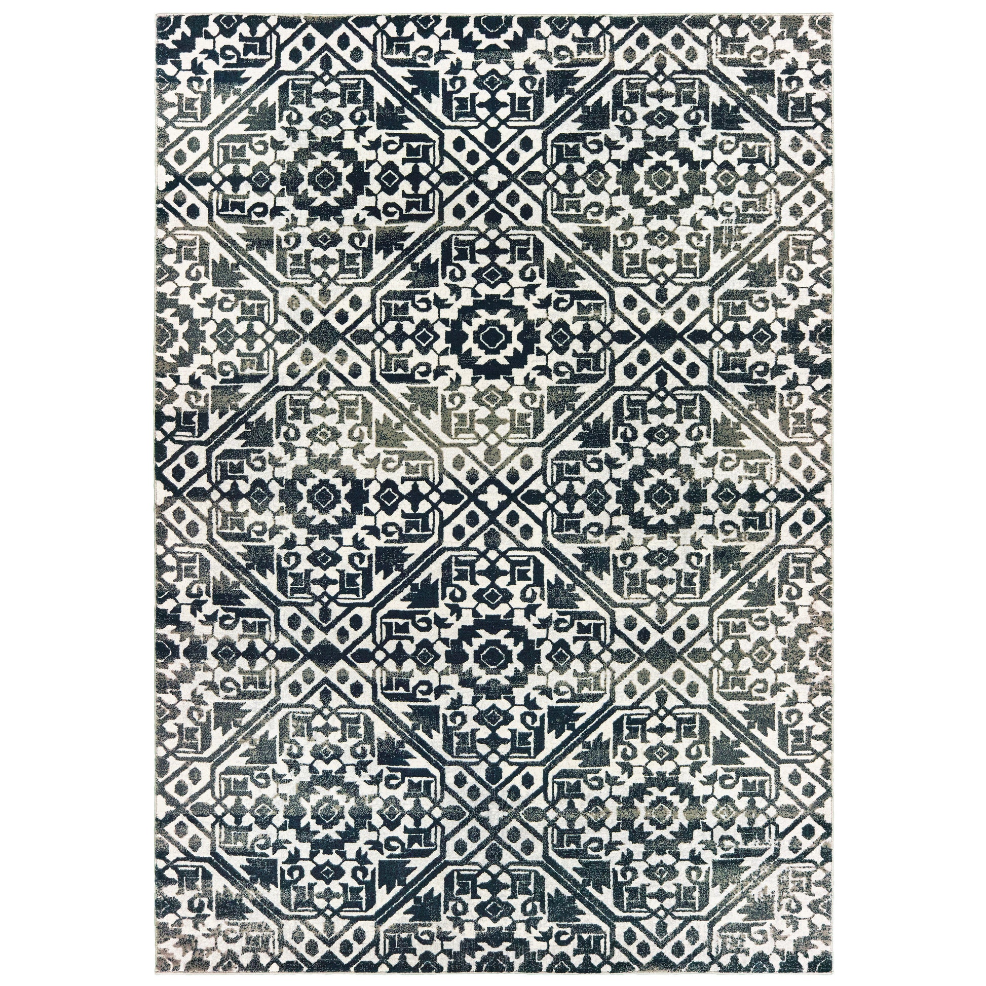 Bowen 5506E Navy Distressed Rug