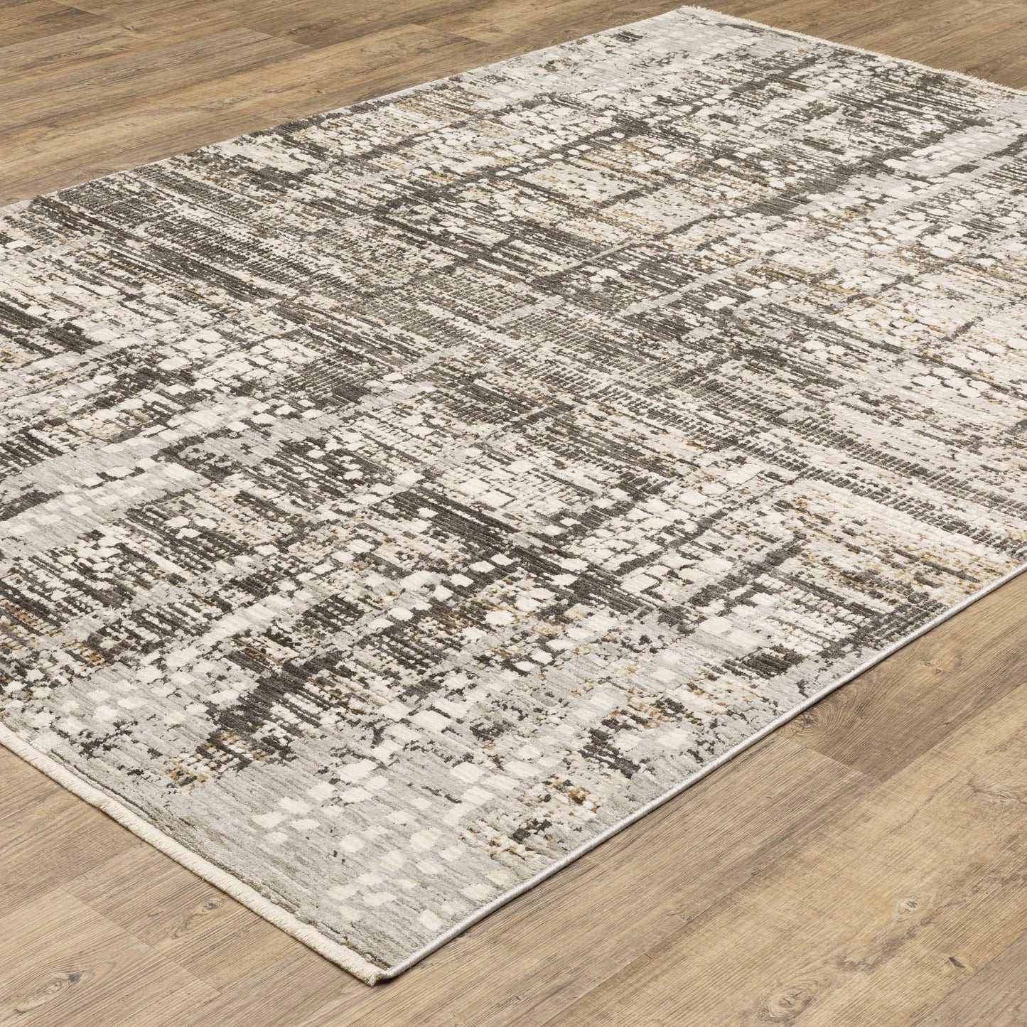 Branigan Abstract Beige/ Brown Cut Pile Rug