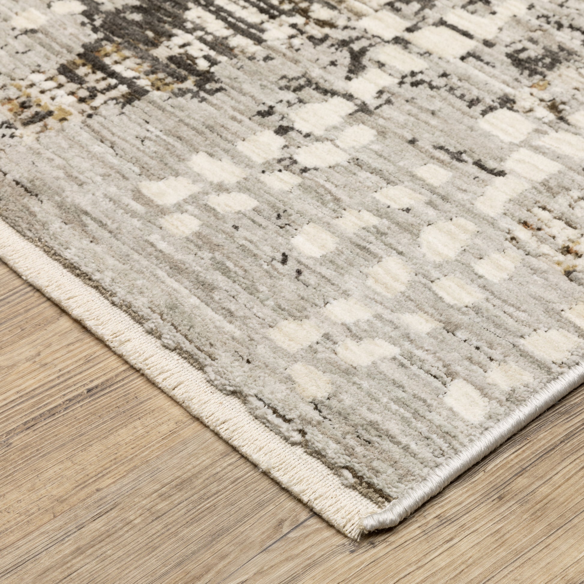 Branigan Abstract Beige/ Brown Cut Pile Rug