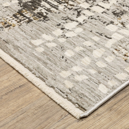 Branigan Abstract Beige/ Brown Cut Pile Rug