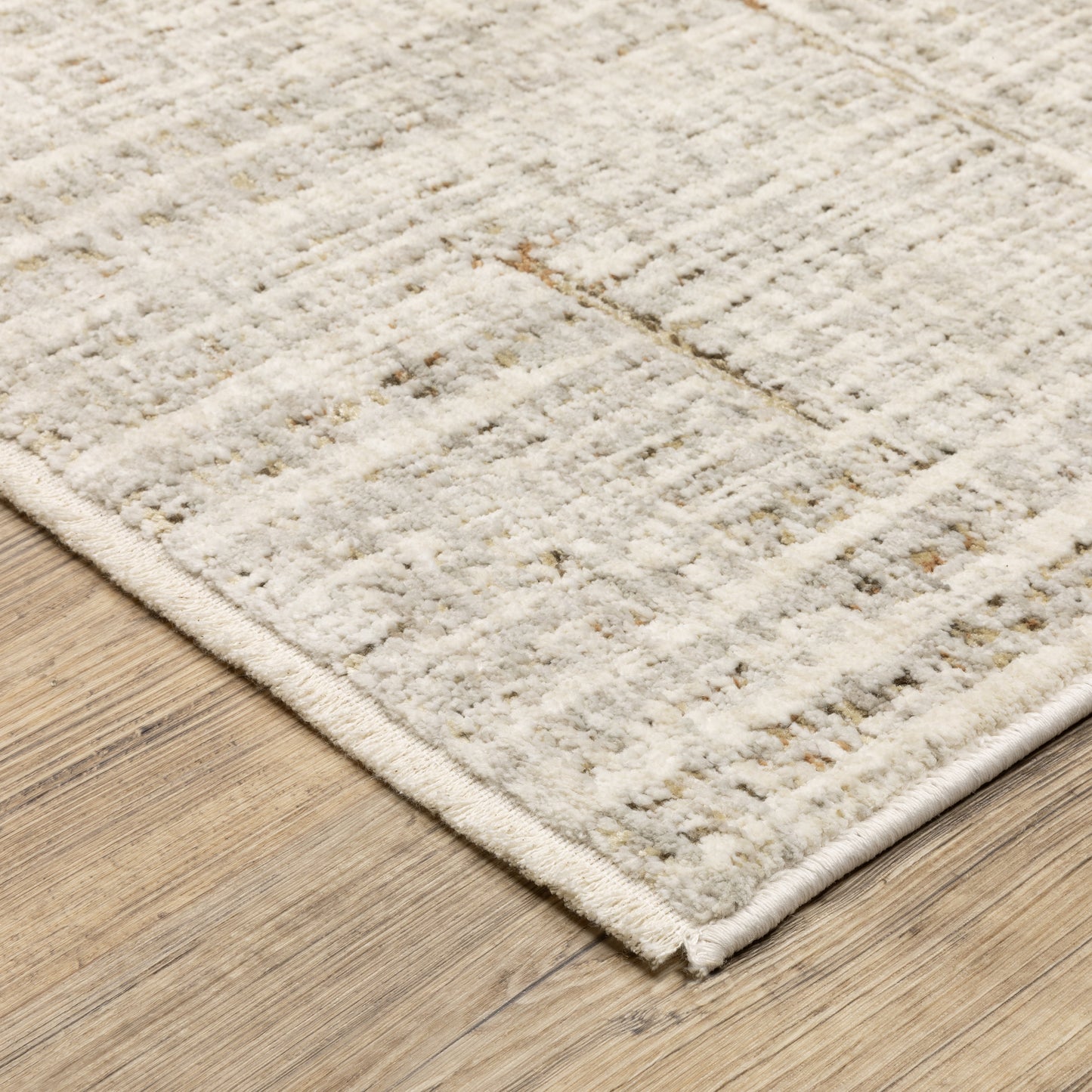 Branigan Abstract Beige/ Gold Cut Pile Rug