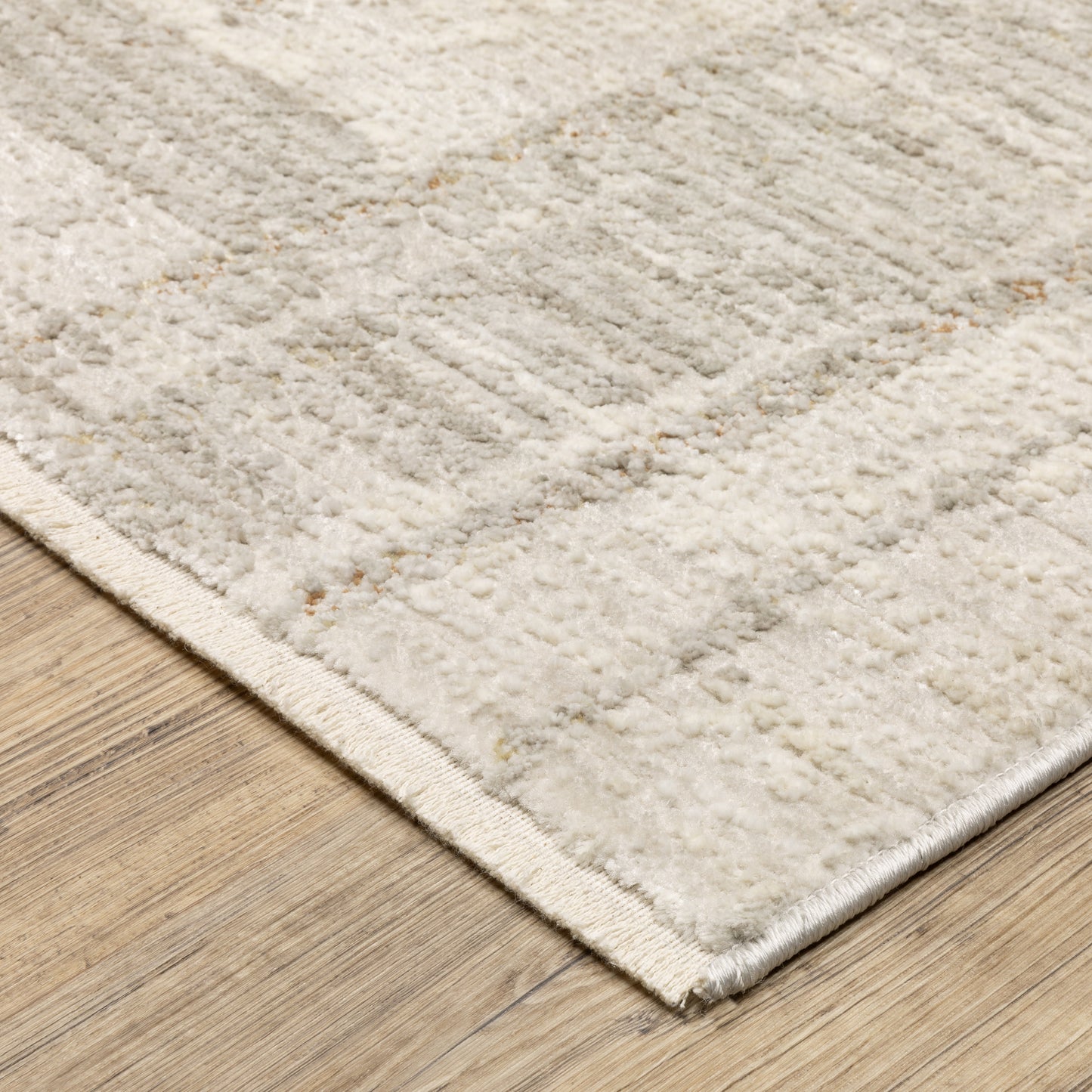 Branigan Abstract Beige/ Gold Cut Pile Rug