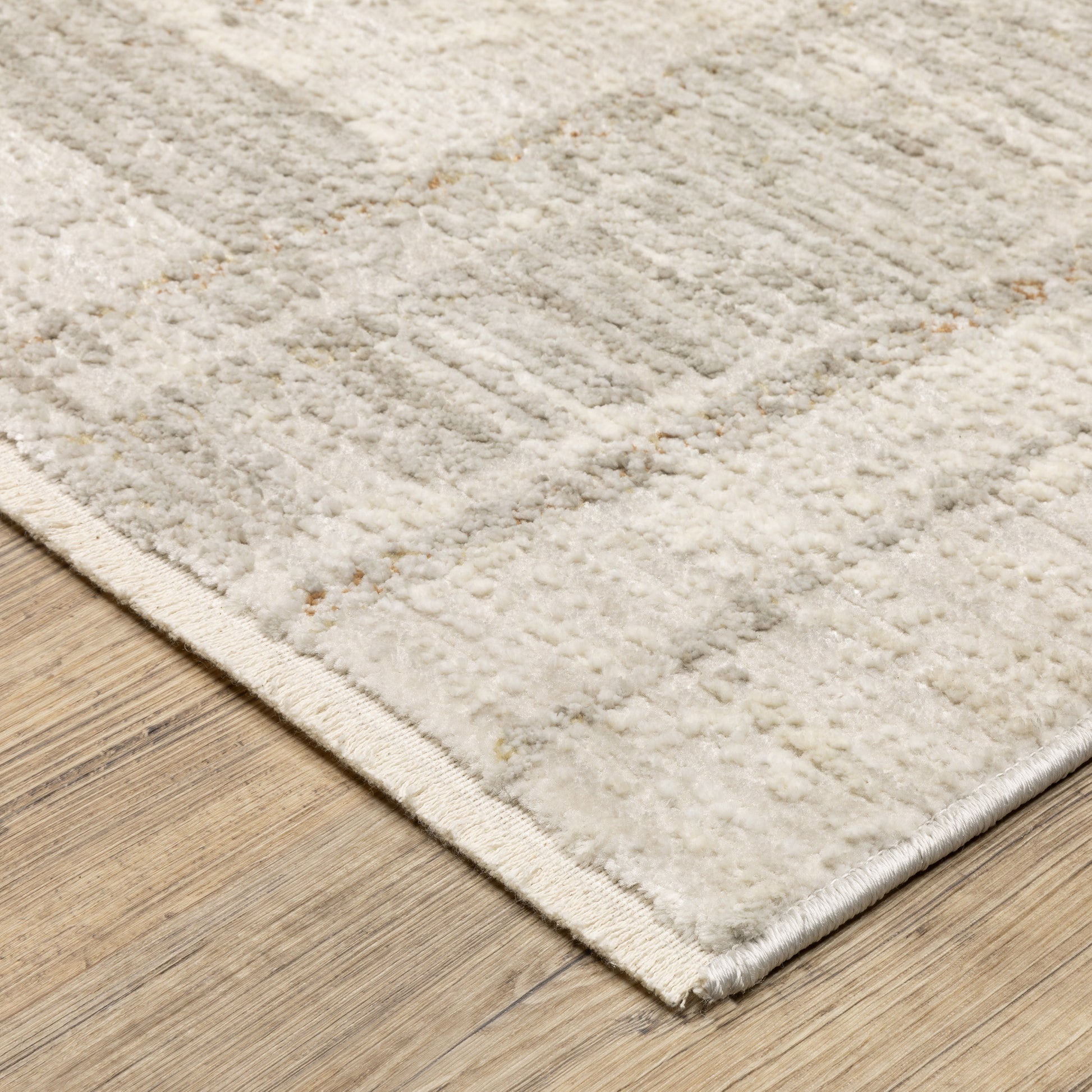 Branigan Abstract Beige/ Gold Cut Pile Rug