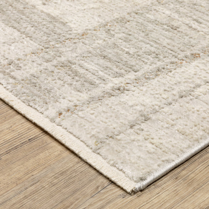 Branigan Abstract Beige/ Gold Cut Pile Rug