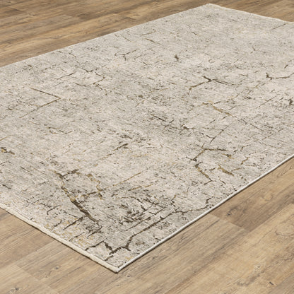 Branigan Abstract Beige/ Gold Cut Pile Rug