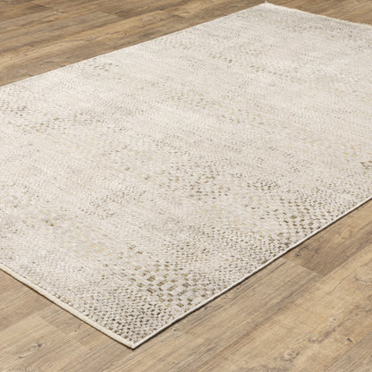 Branigan Abstract Beige/ Gold Cut Pile Rug