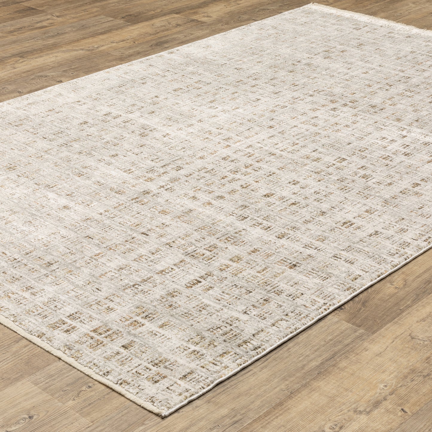 Branigan Abstract Beige/ Gold Cut Pile Rug