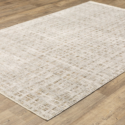 Branigan Abstract Beige/ Gold Cut Pile Rug