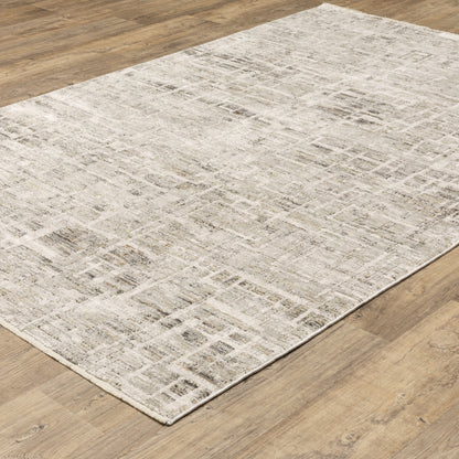 Branigan Abstract Beige/ Gold Cut Pile Rug