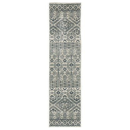 Branson BR02A Blue Floral Rug