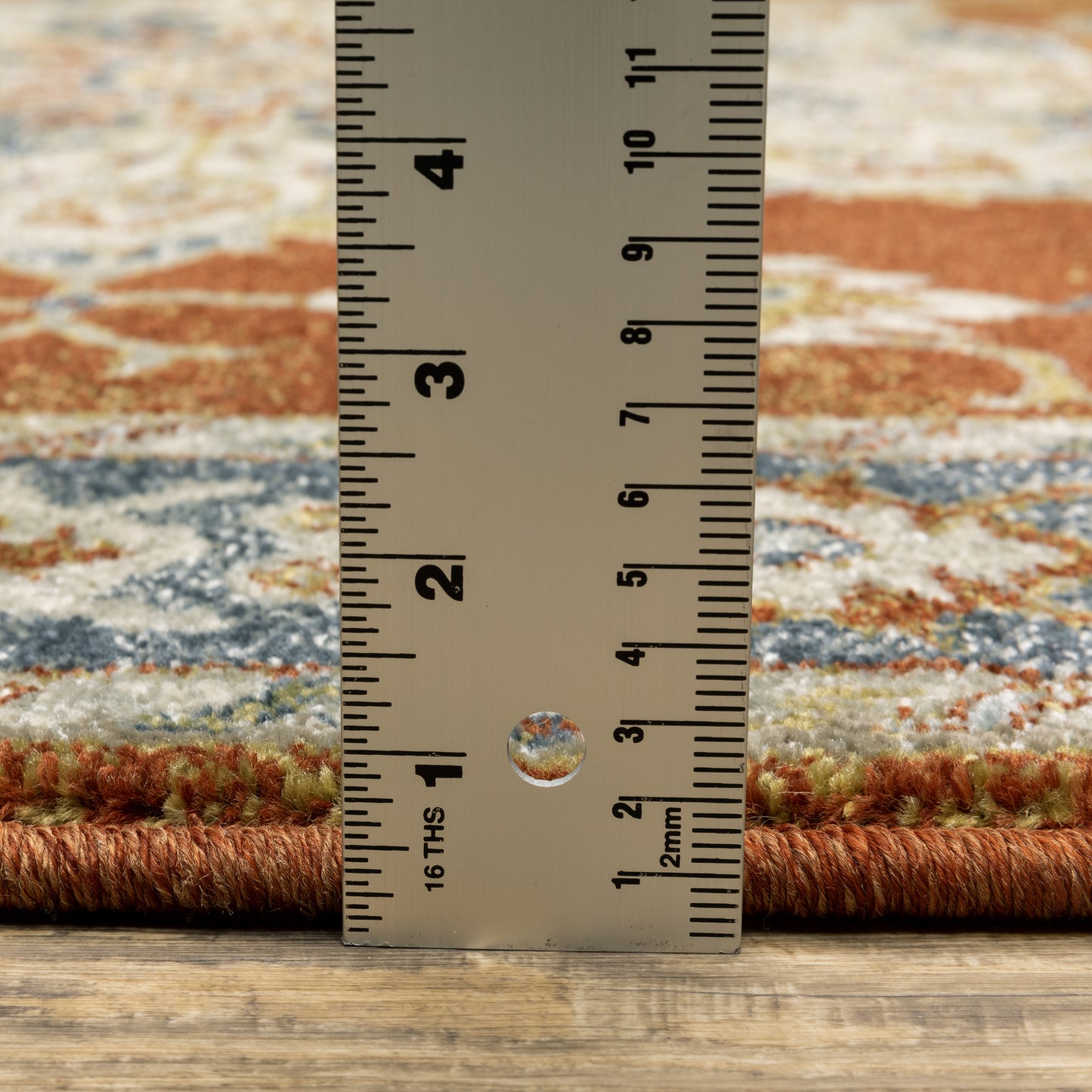 Branson Medallion Rust/ Beige Oriental Cut Pile Rug