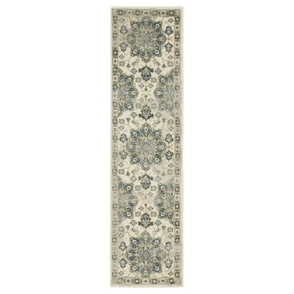 Branson BR04B Ivory Medallion Rug