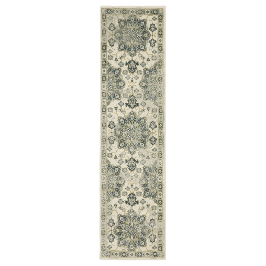 Branson BR04B Ivory Medallion Rug