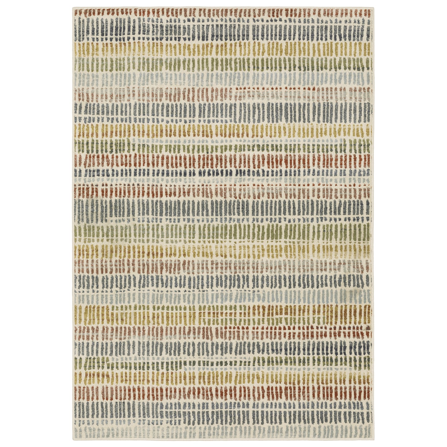Branson Geometric Ivory/ Multi Cut Pile Rug