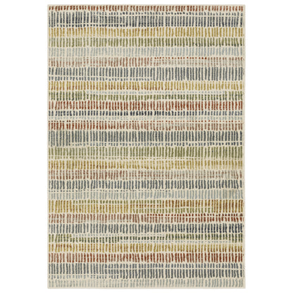 Branson Geometric Ivory/ Multi Cut Pile Rug