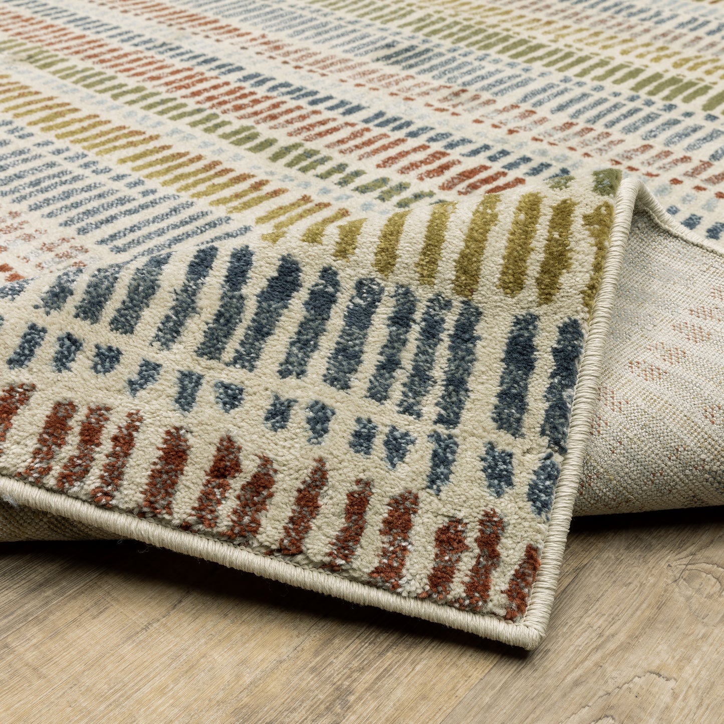 Branson Geometric Ivory/ Multi Cut Pile Rug