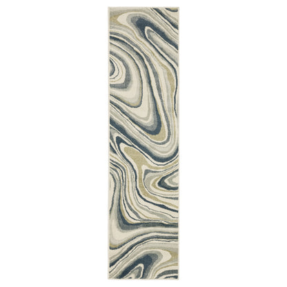 Branson BR07A Ivory Abstract Rug