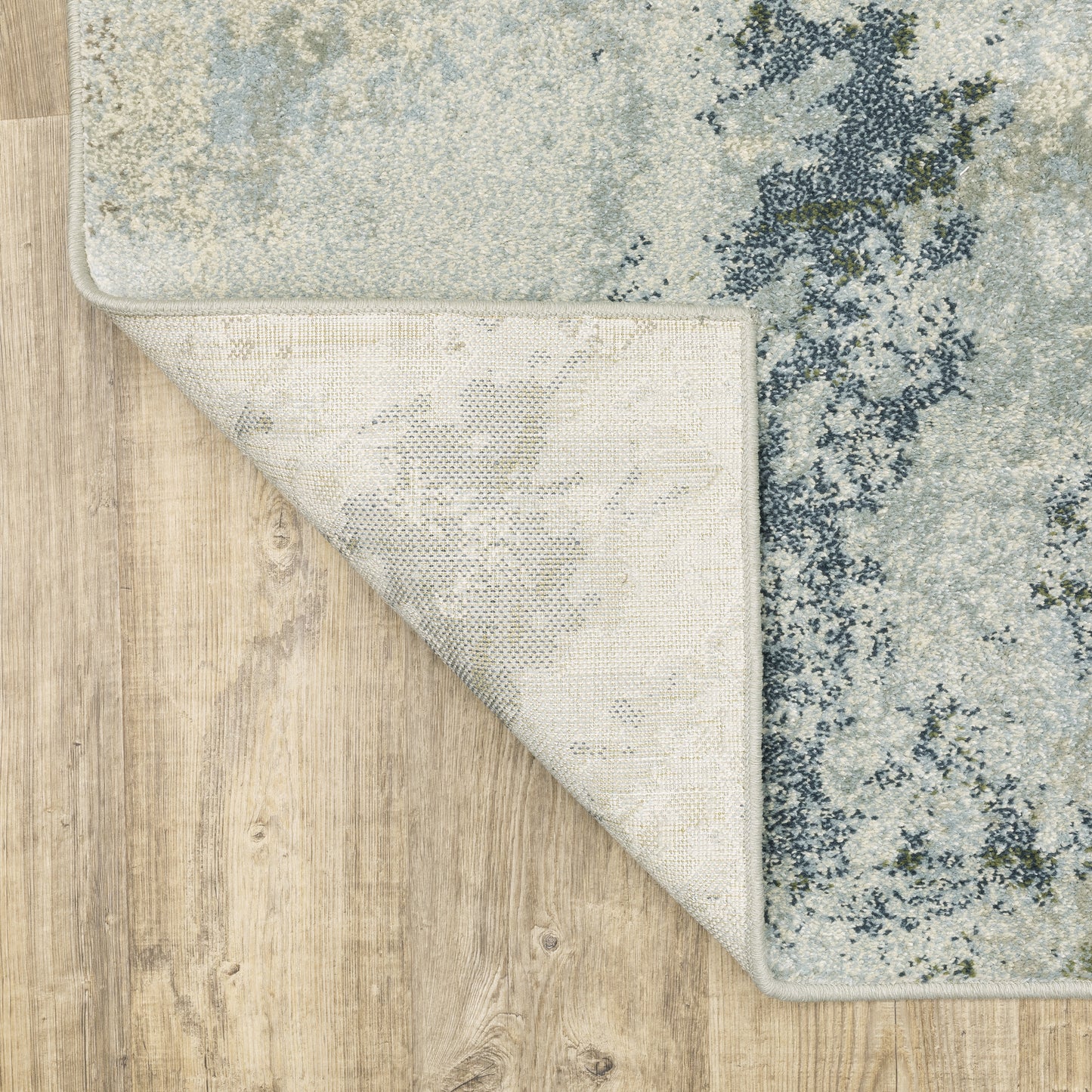 Branson Abstract Blue/ Green Cut Pile Rug