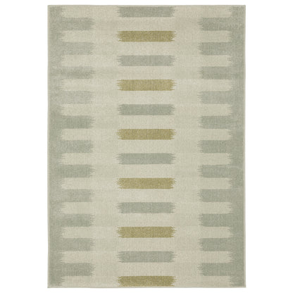 Branson Geometric Beige/ Grey Cut Pile Rug