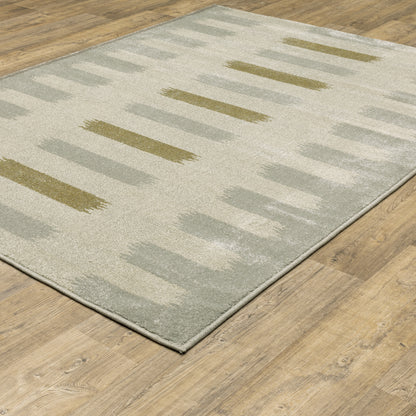 Branson Geometric Beige/ Grey Cut Pile Rug