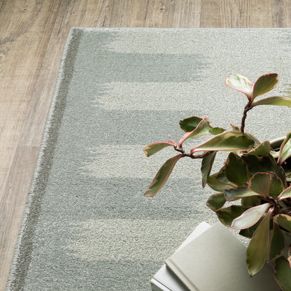 Branson Geometric Beige/ Grey Cut Pile Rug