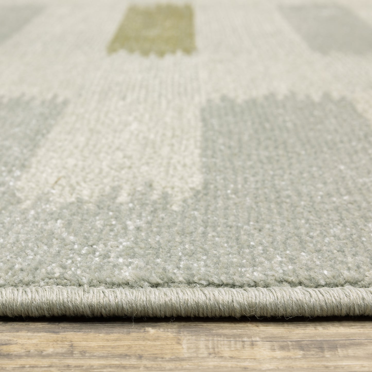 Branson Geometric Beige/ Grey Cut Pile Rug