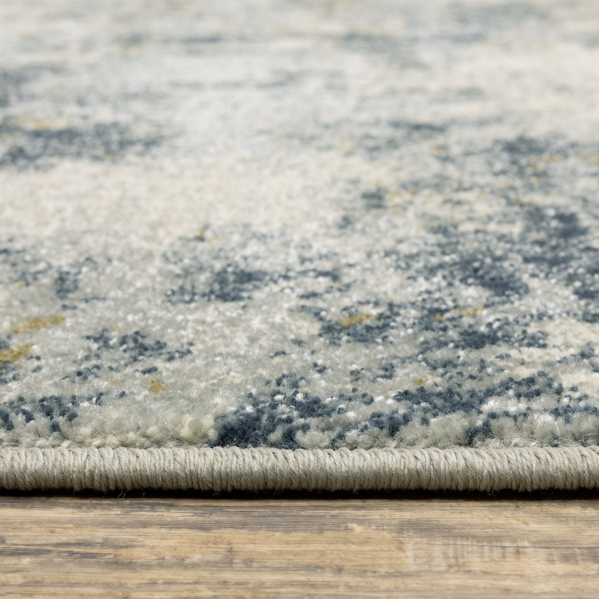 Branson Abstract Beige/ Blue Cut Pile Rug