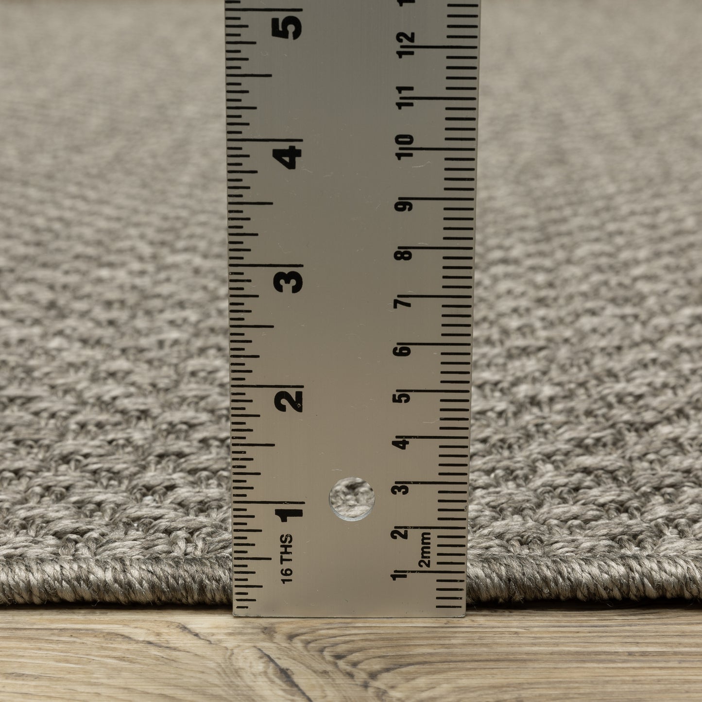 Caicos Solid Grey/ Grey Flat Weave Rug