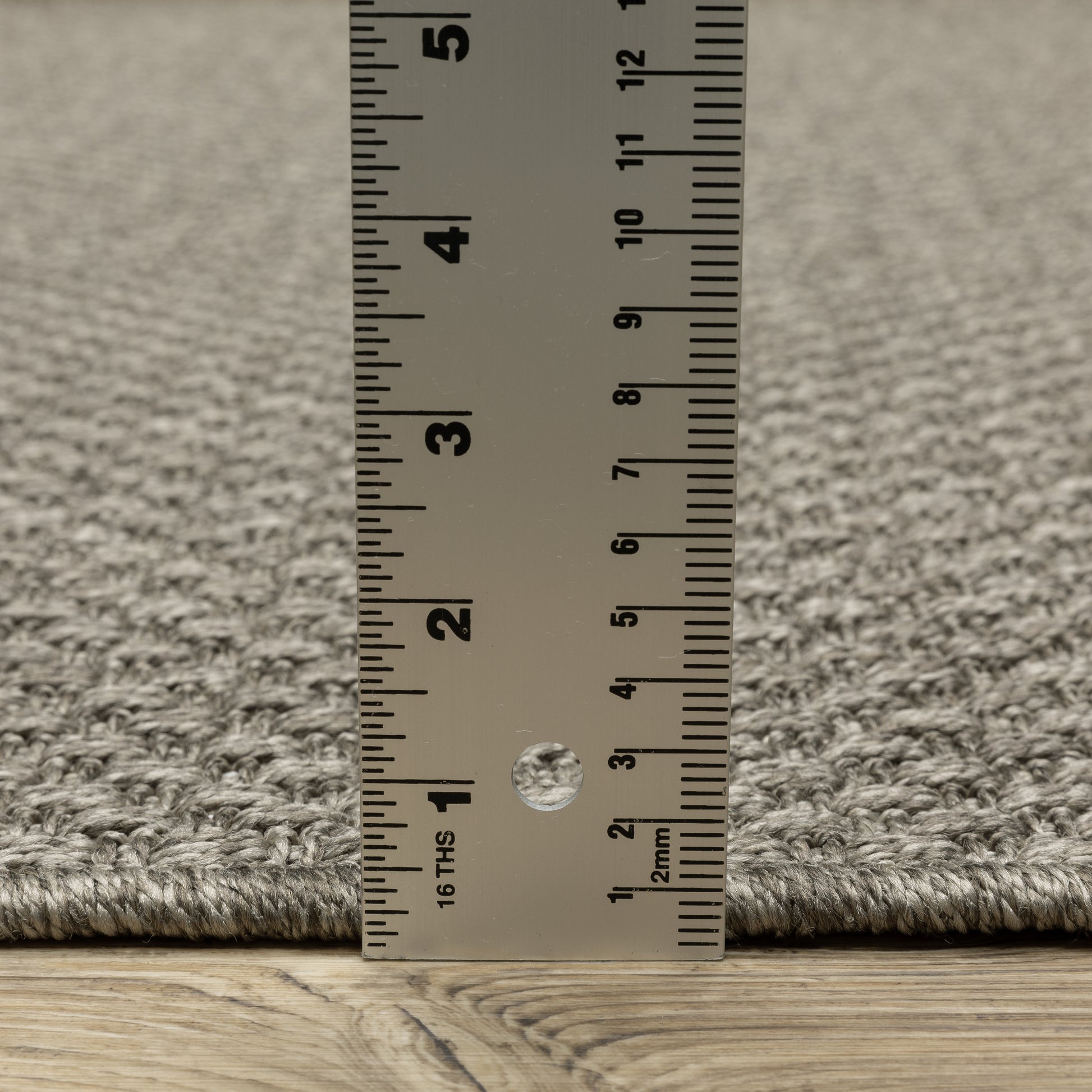 Caicos Solid Grey/ Grey Flat Weave Rug