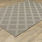 Caicos CA02N Grey Lattice Rug