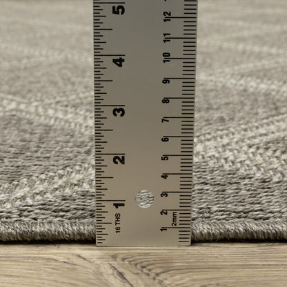 Caicos Lattice Grey/ Grey Geometric Flat Weave Rug