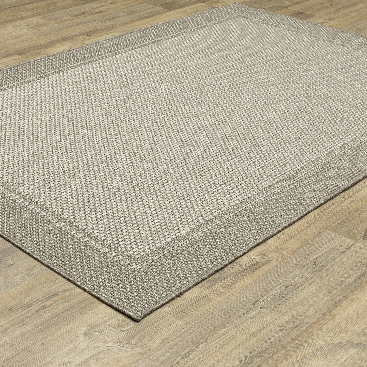 Caicos CA03N Grey Border Rug