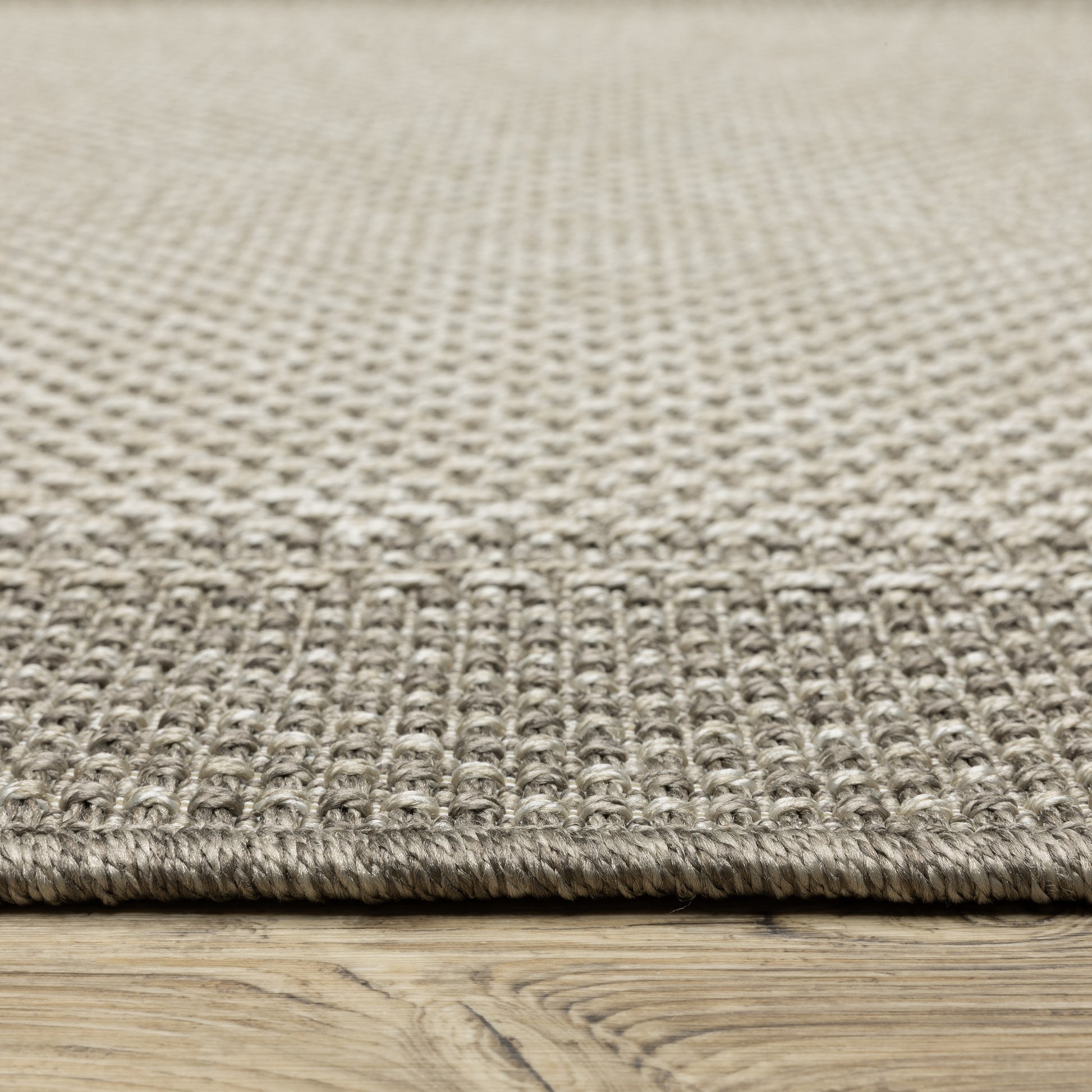 Caicos Border Grey/ Grey Flat Weave Rug