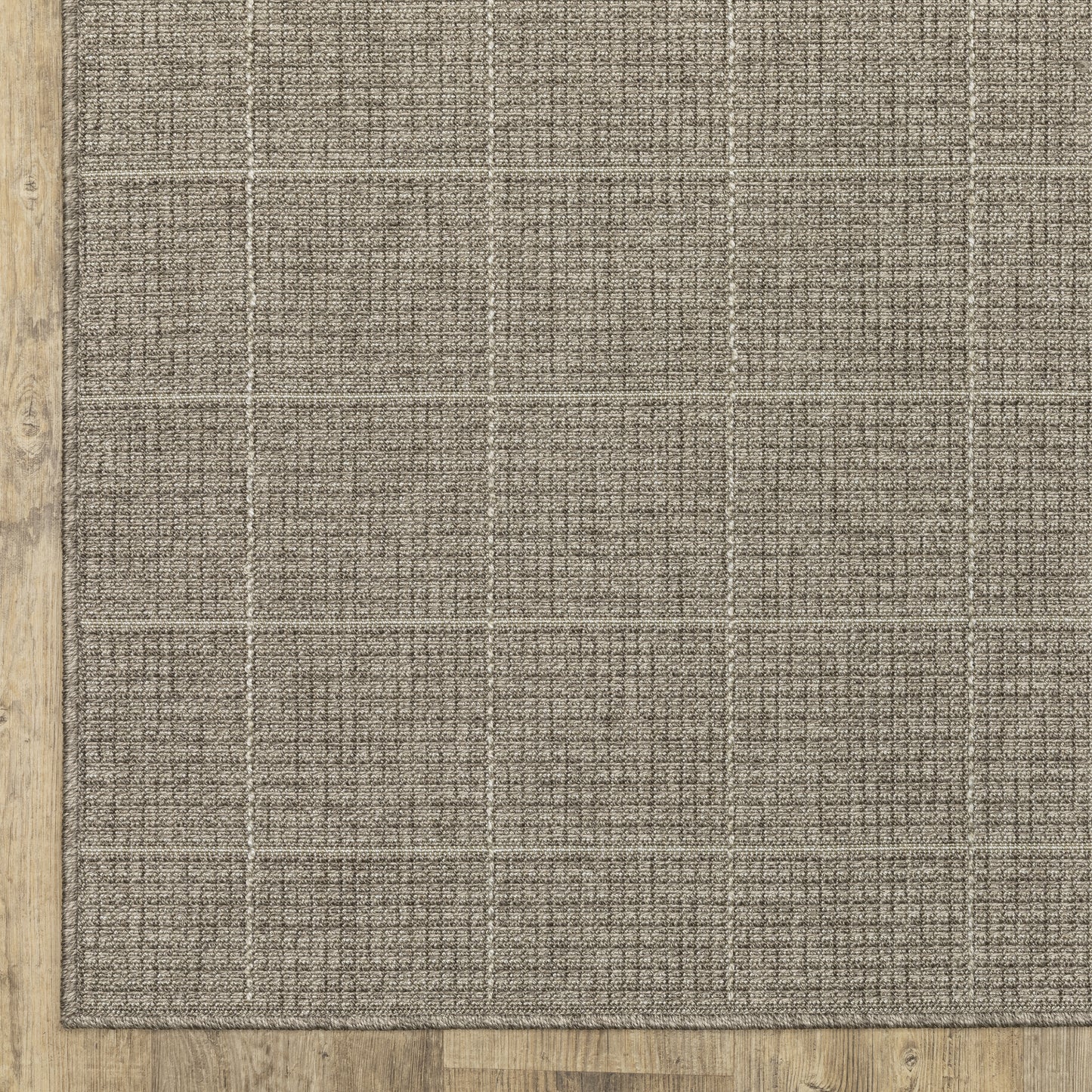 Caicos Geometric Grey/ Grey Flat Weave Rug