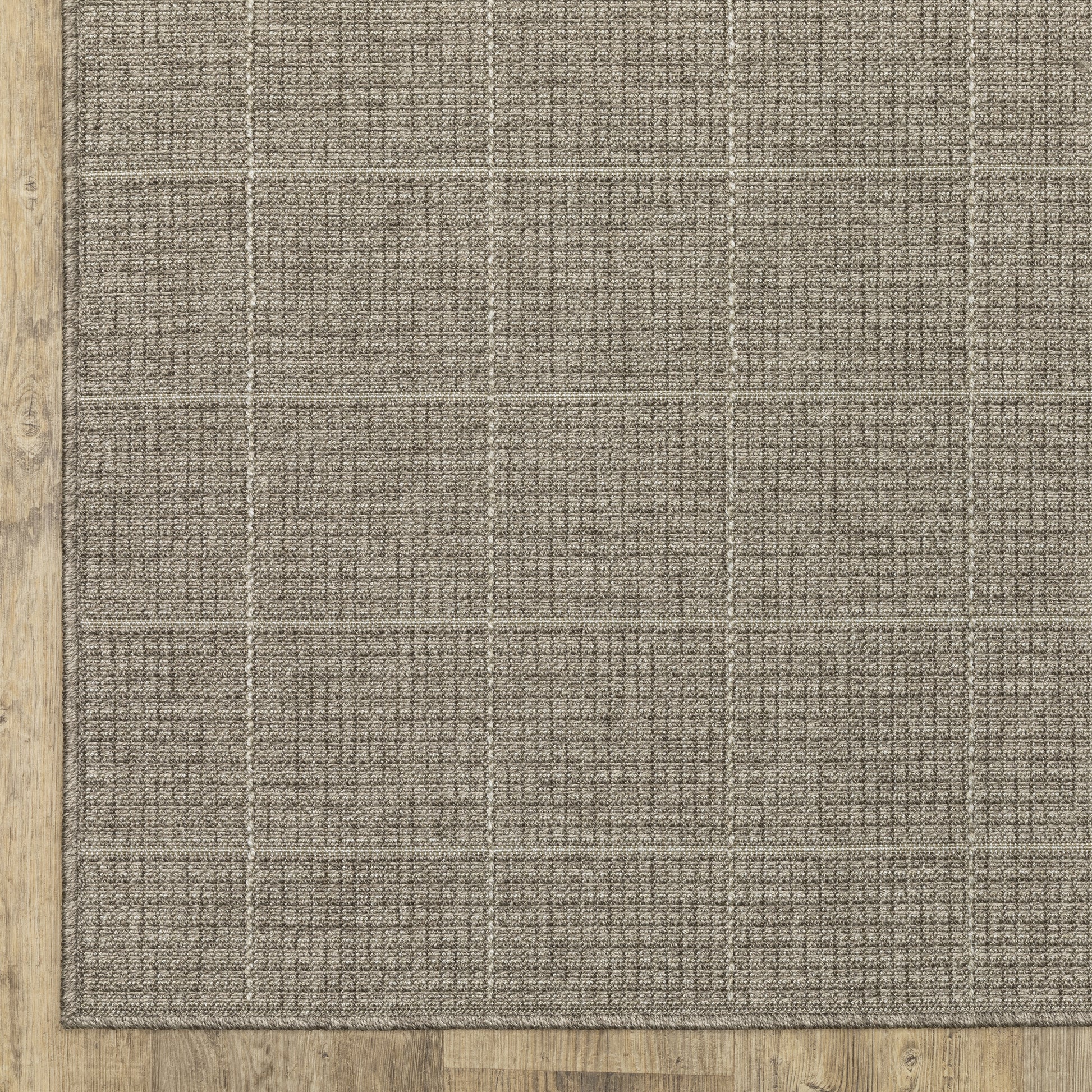 Caicos Geometric Grey/ Grey Flat Weave Rug