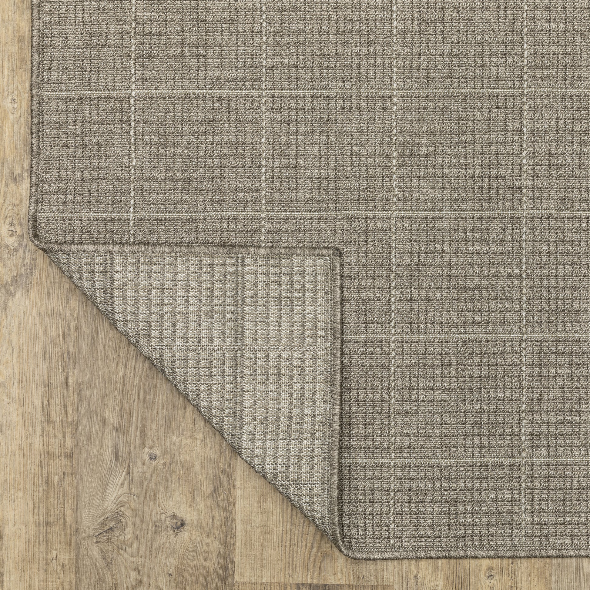 Caicos Geometric Grey/ Grey Flat Weave Rug