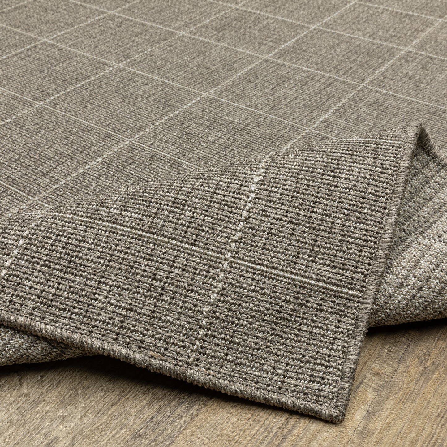 Caicos Geometric Grey/ Grey Flat Weave Rug