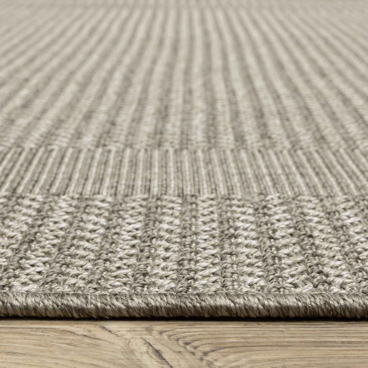 Caicos Border Grey/ Grey Flat Weave Rug