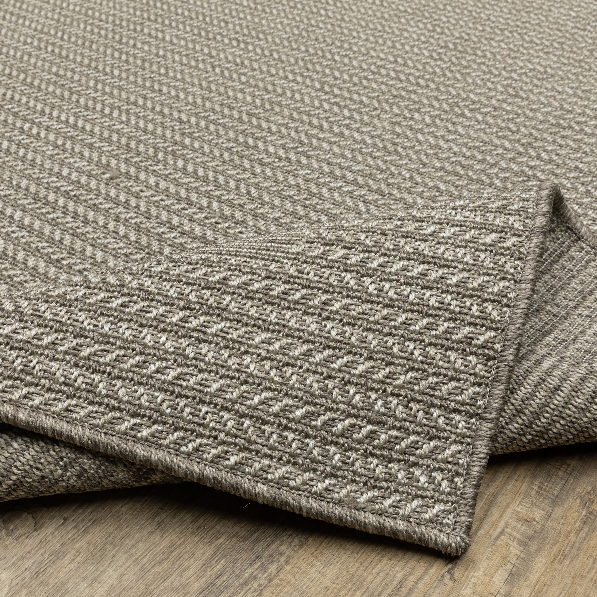 Caicos Border Grey/ Grey Flat Weave Rug