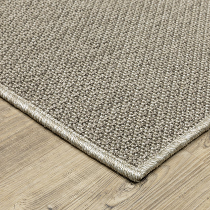 Caicos Solid Grey/ Grey Flat Weave Rug