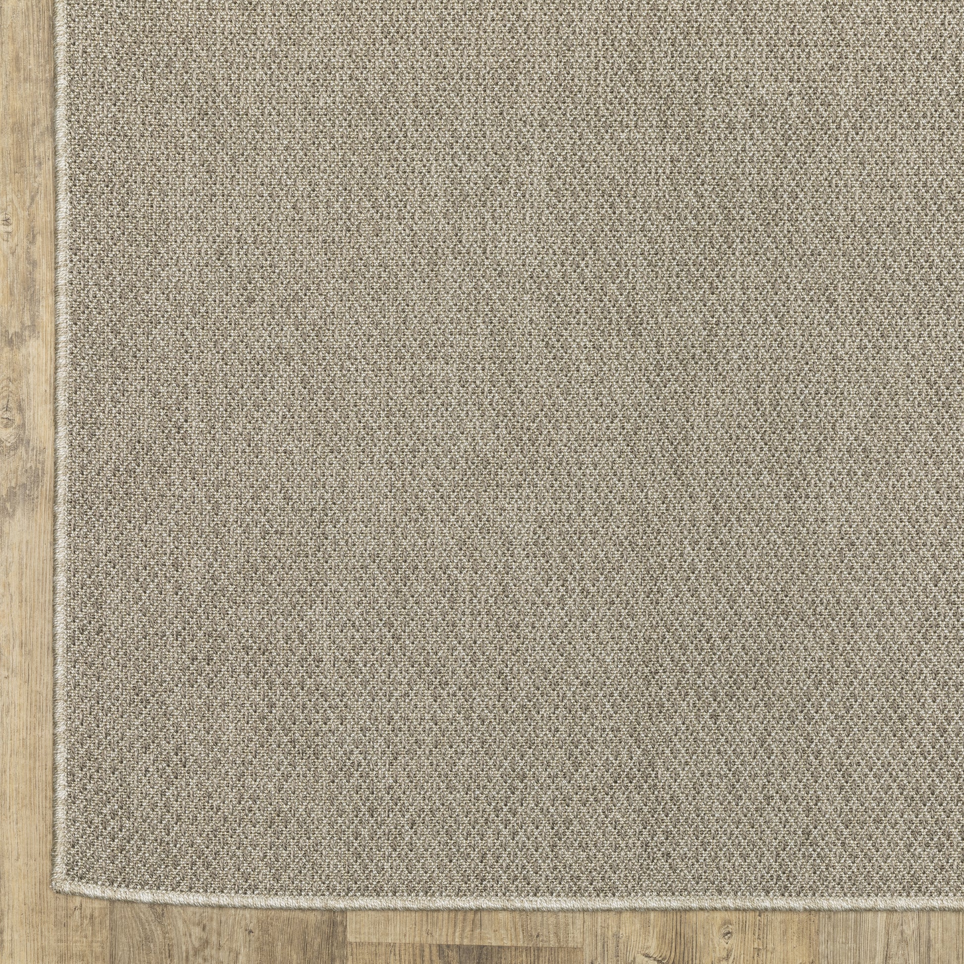 Caicos Solid Grey/ Grey Flat Weave Rug